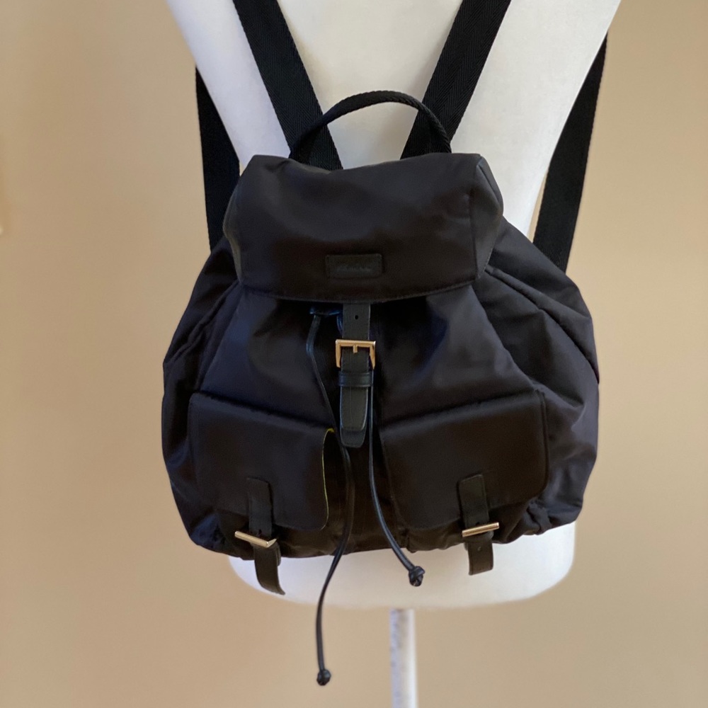 Prague Leather/Nylon Backpack - Picture 3 of 9